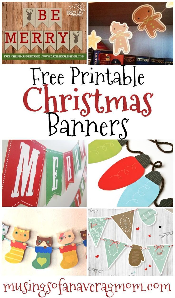 christmas banners with the words free printable christmas banners on them and pictures of teddy bears