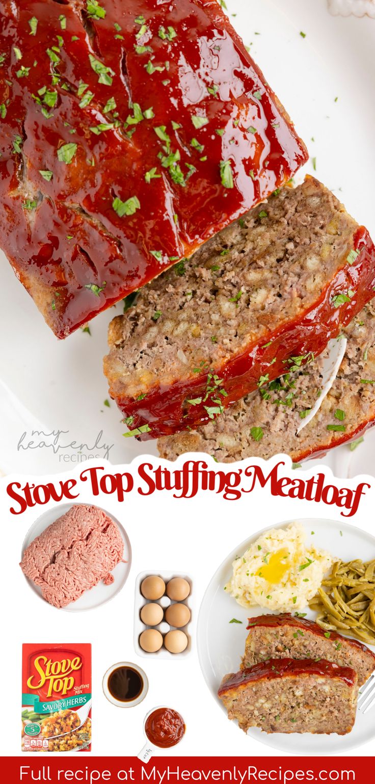 meatloaf on a plate with sauce and other ingredients to make it look like meatloaf