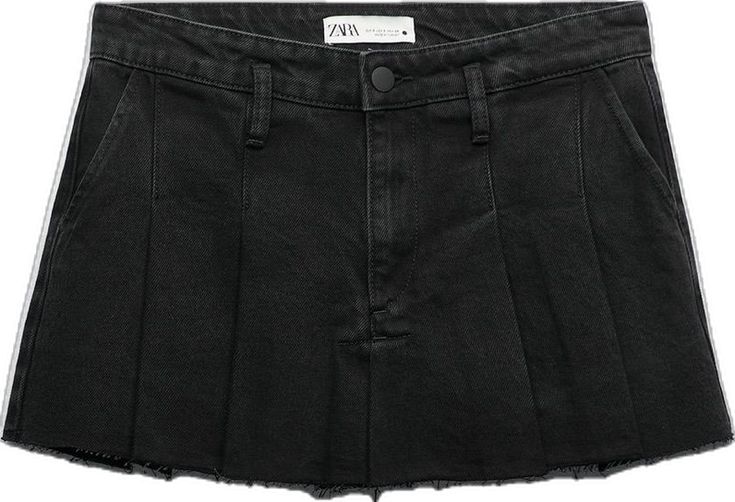 Zara Skirts, Box Pleats, Zara Black, Mini Skirt, Mini Skirts, Zara, High Waisted, Skirt, Tags