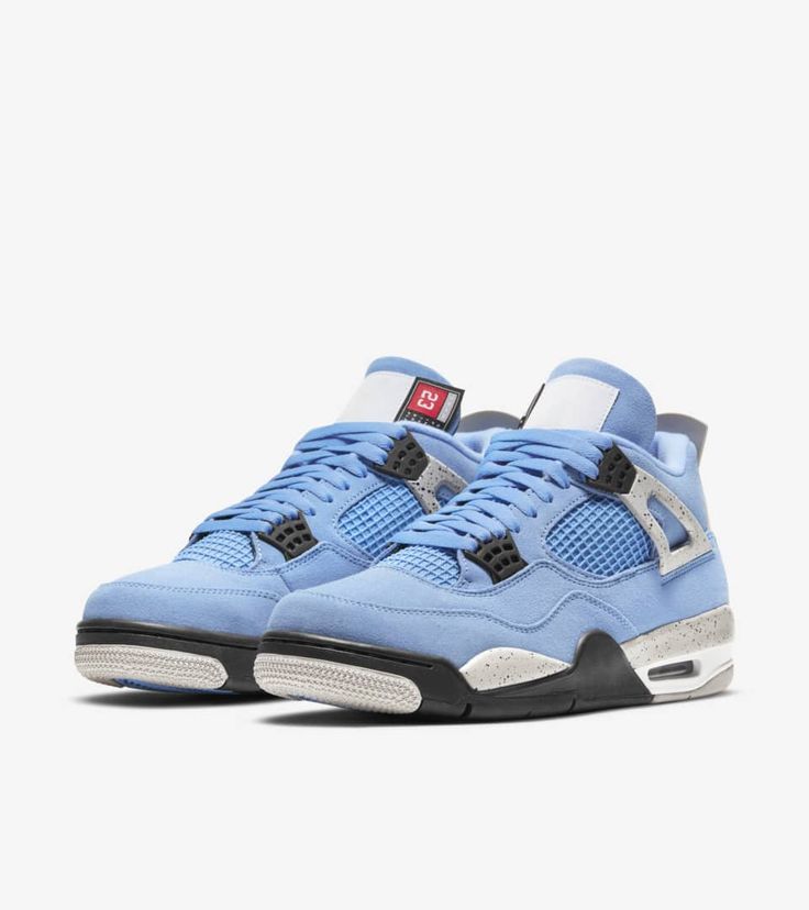 Explore and buy the Air Jordan 4 'University Blue'. Stay a step ahead of the latest sneaker launches and drops. Black Cat 4s, Red Thunder, Basketball Shoes For Men, Jordan Retro 4, Dr Shoes, Jordan Model, Popular Sneakers, Air Jordan Retro, Sneakers Adidas