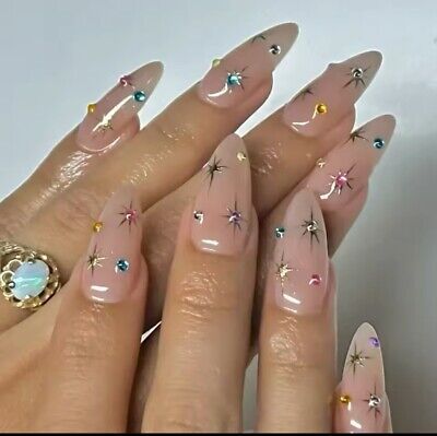 24pcs Shape press on nails handmade  | eBay