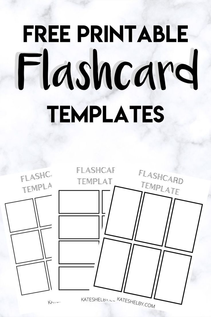 the free printable flash card templates for kids to use on their own project