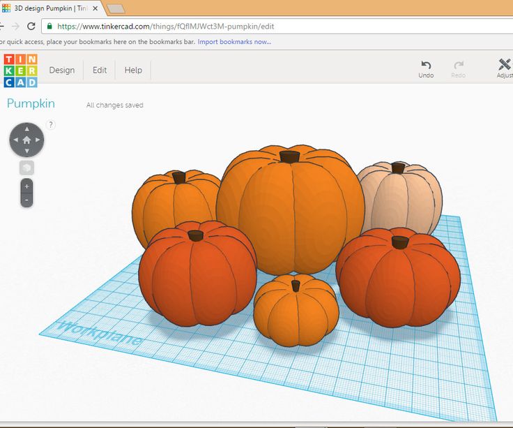 a computer screen shot of pumpkins on a blueprinted table with an orange and white background