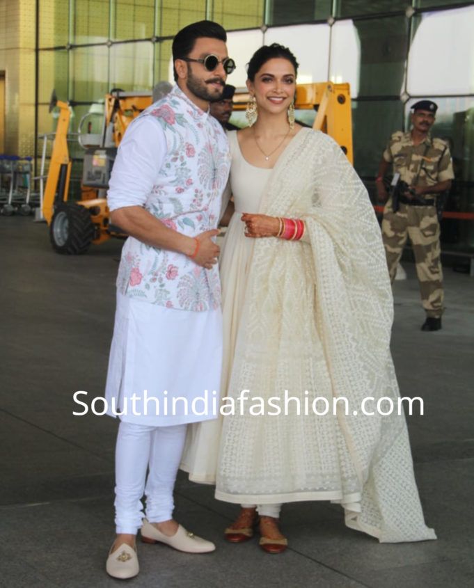 DEEPIKA PADUKONE WHITE ANARKALI AIRPORT White Anarkali Designs Indian, White Anarkali Suit Designs, Deepika White Anarkali, Deepika Padukone In Suit, White Anarkali Kurta Designs, Deepika Padukone White Dress, Deepika Padukone Anarkali Suits, Anarkali Designs For Wedding, Chikenkari Dress Ideas Kurti White