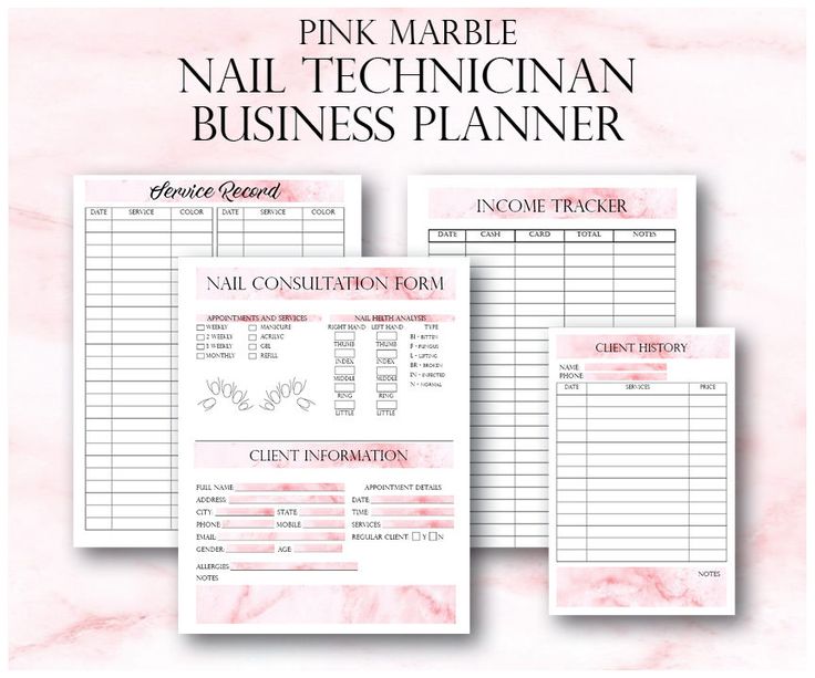 Rose marbre Nail technicien Small Business Planner Nail Home Nail Salon Ideas Small Spaces, Home Nail Salon Ideas, Nail Tech Business Cards, Nail Tech Business, Mobile Nail Salon, Salon Business Plan, Acrylic Nail Art Designs, Gold Planner, Nail Salon Ideas