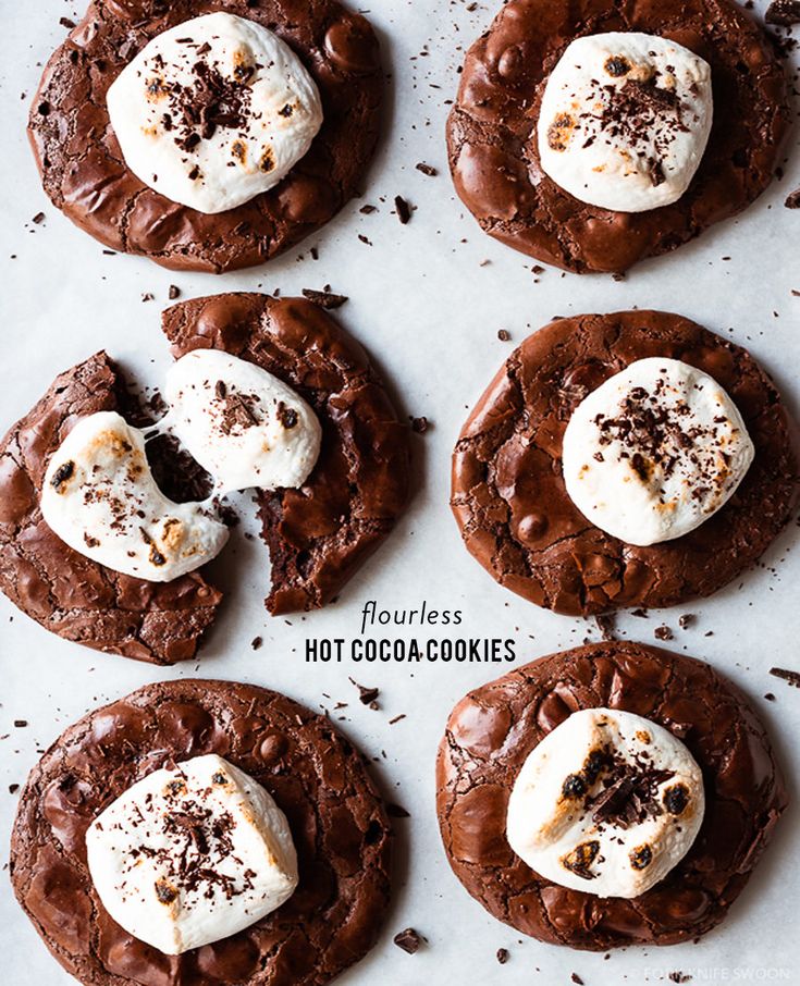 chocolate cookies with marshmallows and chocolate chips