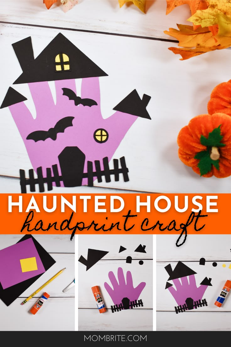 this is an easy and fun halloween craft for kids to make it looks like they are in the house