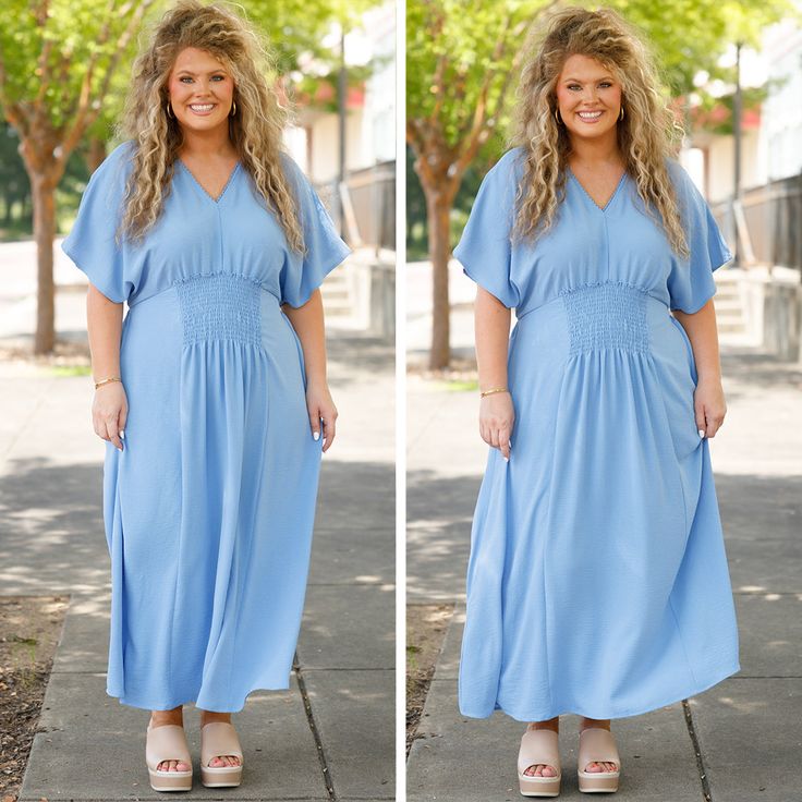 This dress is the perfect way to stay comfortable and stylish throughout the season! Expertly crafted with a flowy fit, this dress is perfect for any occasion and its perfect maxi length offers a breezy look! Its beautiful blue color makes it perfect for brunch with the girls! 100% Polyester Blue Flowy Rayon Maxi Dress, Flowy Blue Rayon Maxi Dress, Breezy Light Blue Maxi Dress For Spring, Breezy Light Blue Maxi Dress, Light Blue Breezy Maxi Dress, Chic Flowy Light Blue Maxi Dress, Modest Maxi Dress For Beach, Chic Light Blue Flowy Maxi Dress, Blue Rayon Maxi Dress