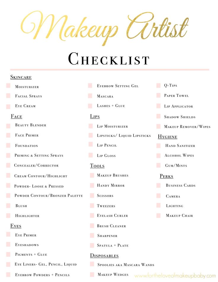 Makeup Artist Kit Checklist #makeupeasy Makeup Artist Kit Organization, Freelance Makeup Artist Kit, Makeup Artist Kit Essentials, Makeup Artist Studio, Make Up Diy, Make Up Kits, Professional Makeup Kit, Make Up Studio, Makeup Artist Kit