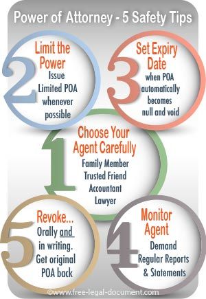 the power of attorney - 5 safety tips info sheet for law enforcement and personal injury