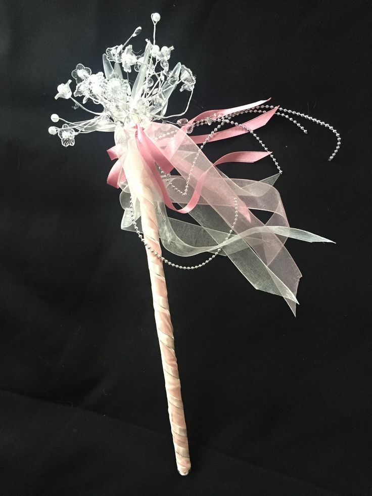 Ribbon Wand Flower Girl Wand Flower Wand Princess Wand - Etsy Flower Wand, Flower Girl Wand, Princess Wands, Ribbon Wands, Bridal Theme, Fairy Wands, Pink Ribbon, Pretty Pink, Flower Shape