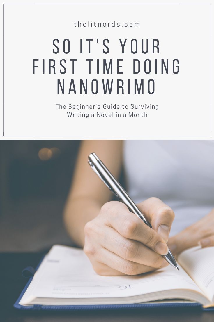 someone writing on a notebook with the title so it's your first time doing nanowrimo