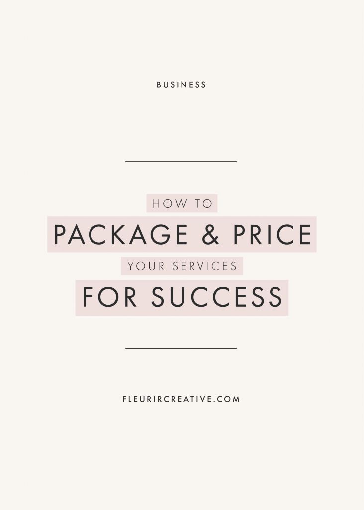 the words how to package and price your services for success