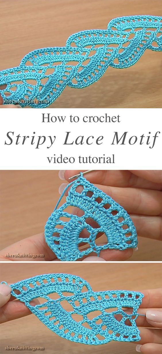 how to crochet the strippy lace motif in this video instructions for beginners