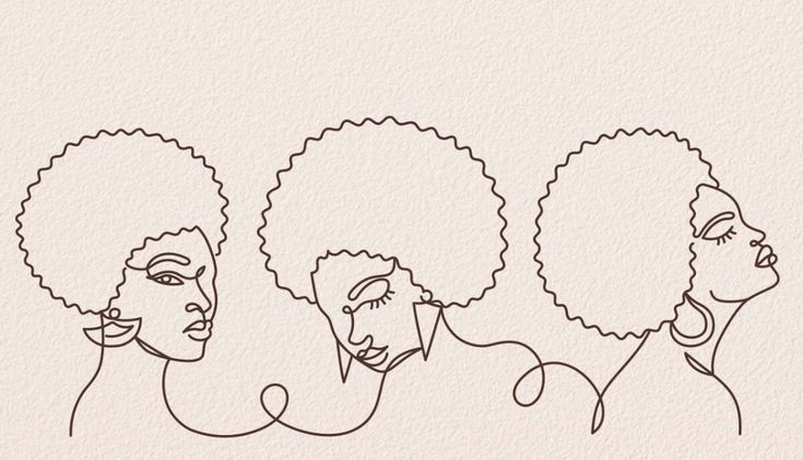 three black women with afro hair and one has an earpiece in front of her head