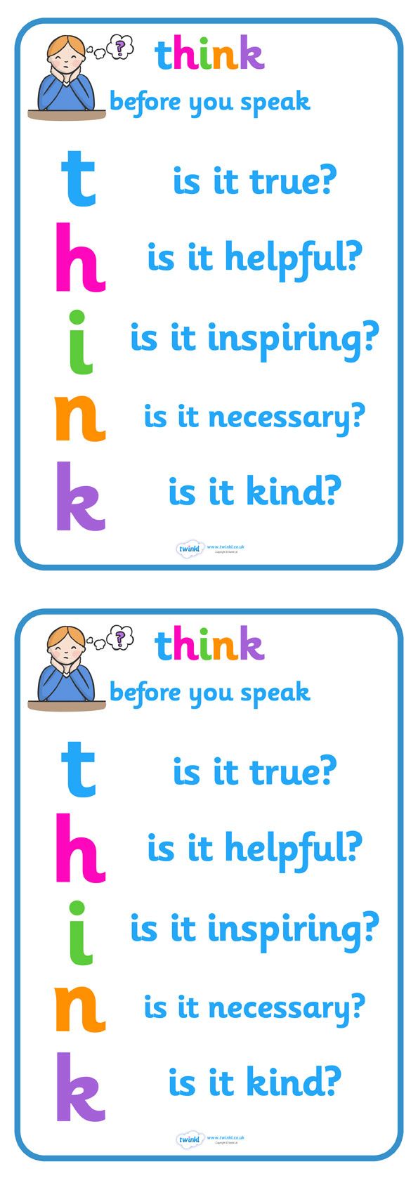 two posters with different types of words and phrases on the same page, one has an image