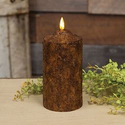 Burnt Mustard Flicker Flame Timer Cake Pillar Cake Pillars, Wood Ceiling Lights, Timer Candles, Primitive Wood Signs, Flameless Tea Lights, Primitive Candles, Primitive Walls, Summer Candles, Battery Operated Candles