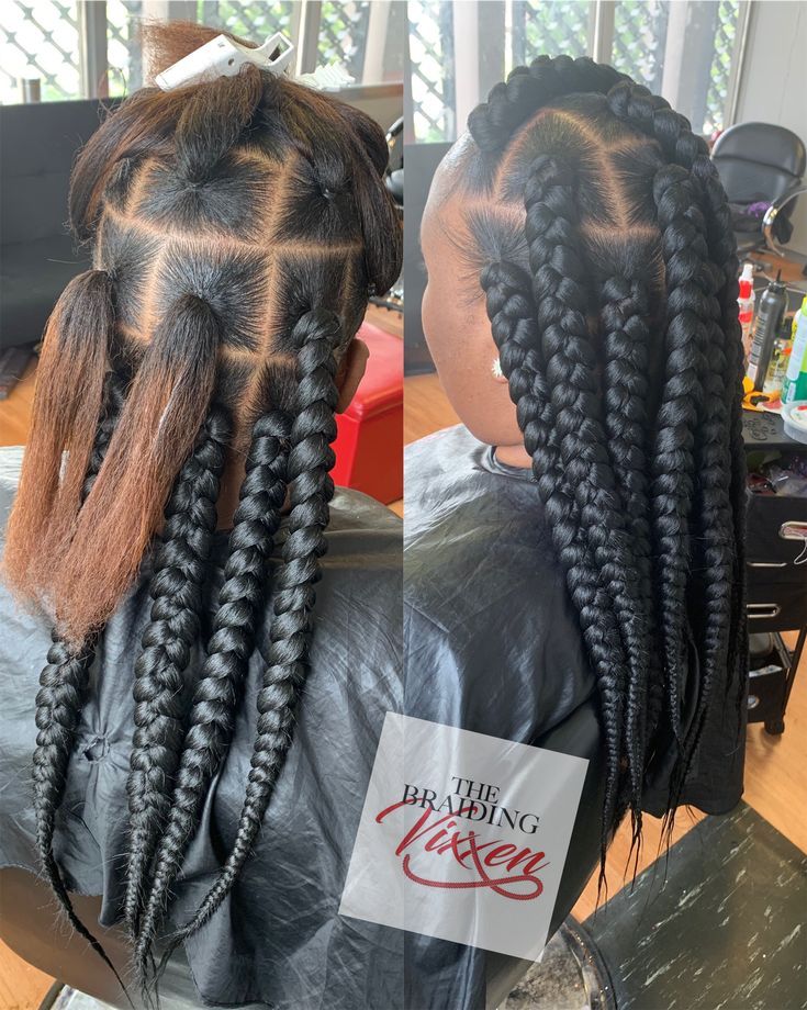 Pin on Braiding Vixxen Knotless Jumbo Braids, Coi Leray Braids, Bob Braids Hairstyles, Coi Leray, Short Box Braids Hairstyles, Big Box Braids, Short Box Braids, Big Box Braids Hairstyles, Feed In Braids Hairstyles