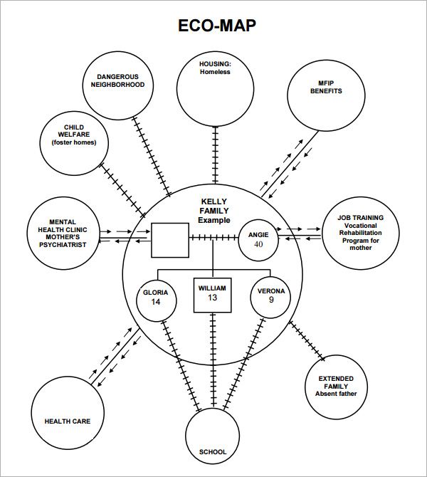 the diagram for an eco map