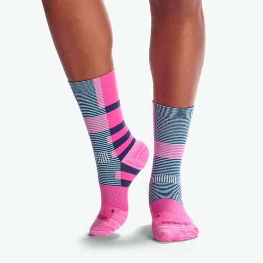 Women's Performance Running Calf Sock – Bombas Lightweight Sporty Socks For Outdoor, Moisture-wicking Athleisure Socks For Running, Moisture-wicking Running Socks Athleisure, Moisture-wicking Running Socks, Breathable Running Socks In Athleisure Style, Breathable Athleisure Socks For Running, Breathable Midweight Socks For Sports, Athleisure Running Socks Fade-resistant, Breathable Midweight Sports Socks