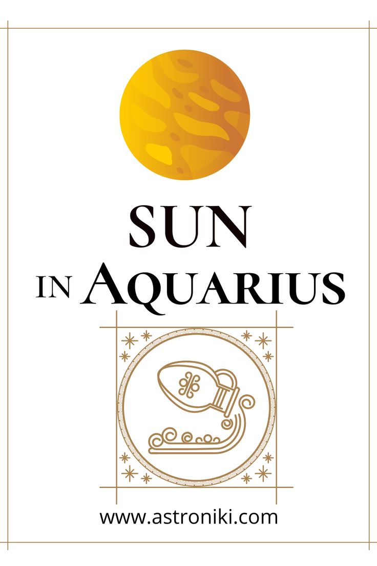 the sun in aquarius logo with an orange and yellow circle above it, on a white background