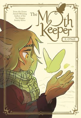 the moth keeper book cover with an illustration of a woman holding a bird in her hand