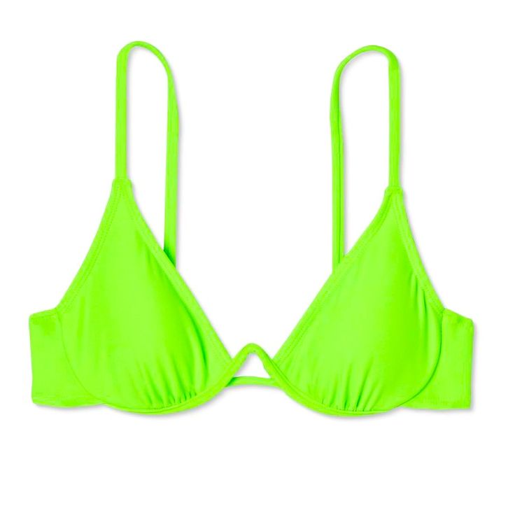 Underwire, Removable Padding, Adjustable Back Closure Multiple Sizes Available *Smoke And Pet Free Home* Black Bathing Suit Top, Swimming Bathing Suits, Bathing Suit Top, Cheeky Bikinis, Neon Green, Bathing Suit, Neon, Green