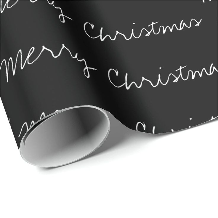 a black christmas wrapping paper with white writing on it