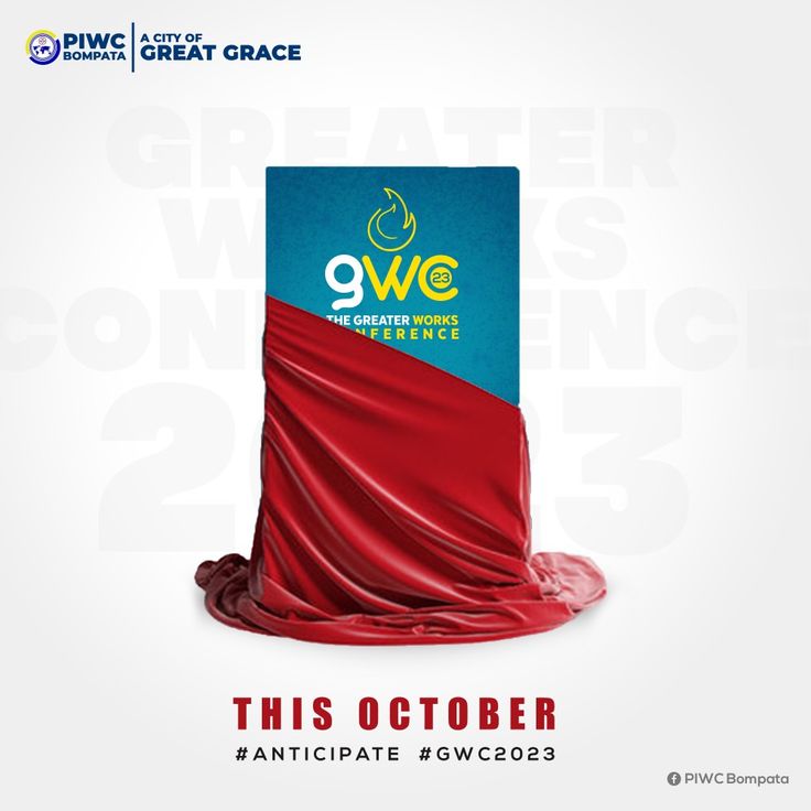 the poster for this october event features an image of a red cloth draped over it