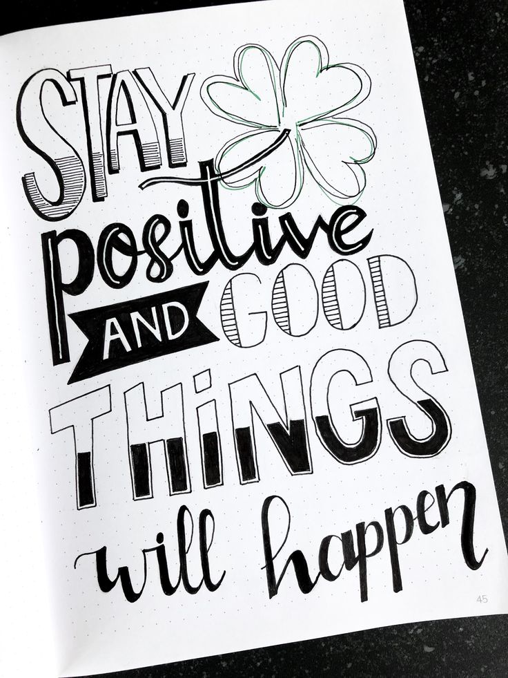 a notebook with some writing on it and the words stay positive and good things will happen