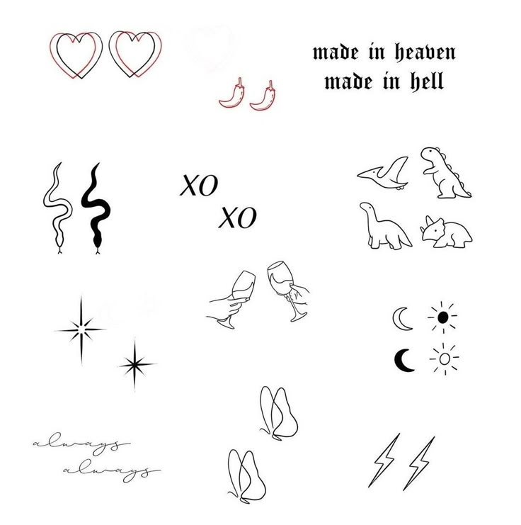 an image of some tattoos on a white background