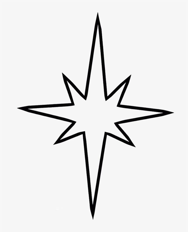 a black and white outline of a star