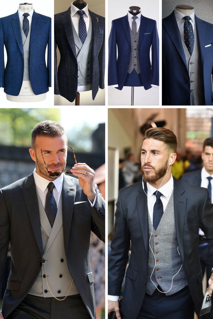 Blue And Grey Suit Men, Navy And Grey Suit, Men’s Navy Wedding Suits, Grey Colour Suit For Men, Suits Colour Combination, Mens Wedding Suits Grey, Grey And Navy Wedding Suit, Mens Waistcoat Wedding, Navy Blue Suit Combinations Men