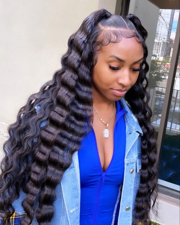 Cute Weave Hairstyles, Weave Ponytail Hairstyles, Sleek Ponytail Hairstyles, Weave Ponytail, Birthday Hairstyles, Quick Weave Hairstyles, Frontal Hairstyles, Pretty Braided Hairstyles, Slick Hairstyles