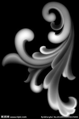 an artistic black and white photo with swirls