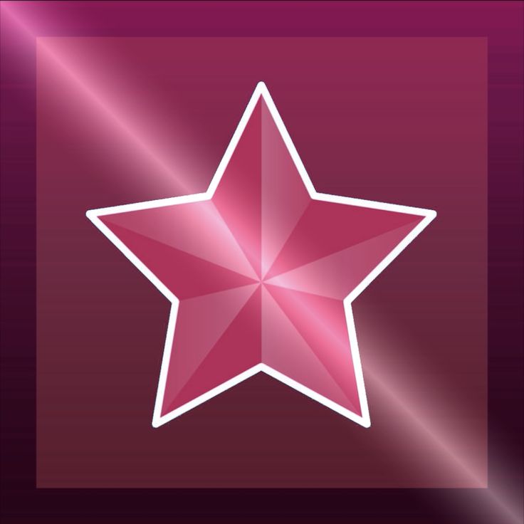 a pink star on a purple background