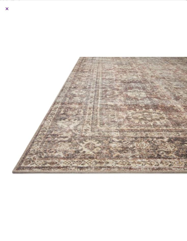 an area rug is shown on a white background with the colors of brown and beige