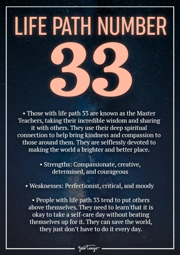 a poster with the words, life path number 33