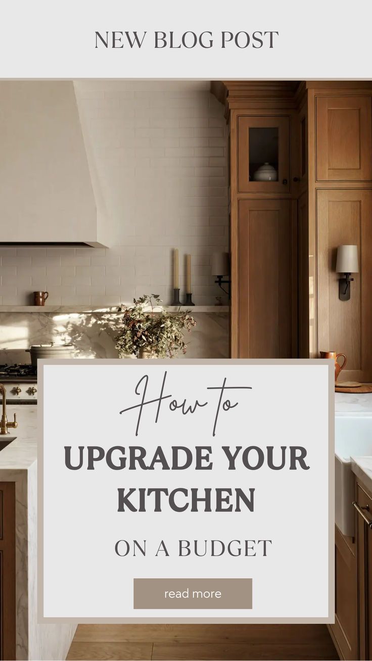 Kitchen Small Kitchen Budget Makeover, Best Renovations For Resale, Old Kitchen Makeover Budget, New Construction Kitchen Design, Easy Diy Kitchen Upgrades, Easy Ways To Upgrade Your Home, Kitchen Updates On A Budget Before After, Updating A Kitchen On A Budget, Cheap Kitchen Upgrades