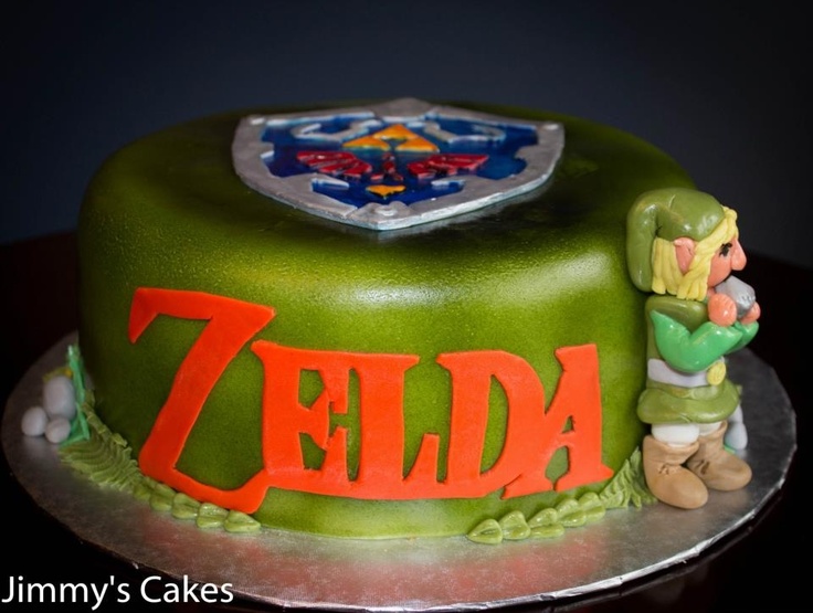 a zelda cake with the legend of zelda on it