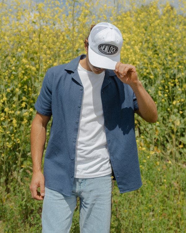 The Reno Trucker hat has a vintage fit, with curved brim and medium crown profile. This classic 5 panel will never go out of style. 60% cotton 40% polyester Snap closure 2.6" in brim length Hand wash, dry flat Store on a flat surface in a cool, dry place away from direct sunlight Summer Everyday Snapback Baseball Cap, Everyday Summer Snapback Baseball Cap, Classic Curved Brim Snapback Hat For Outdoor, Classic Adjustable Trucker Hat For Summer, Classic Baseball Cap For Spring Outdoor, Summer Curved Brim Trucker Hat For Everyday, Casual Cotton 5-panel Snapback Hat, Adjustable Cotton Trucker Hat For Summer, Classic Spring Baseball Cap