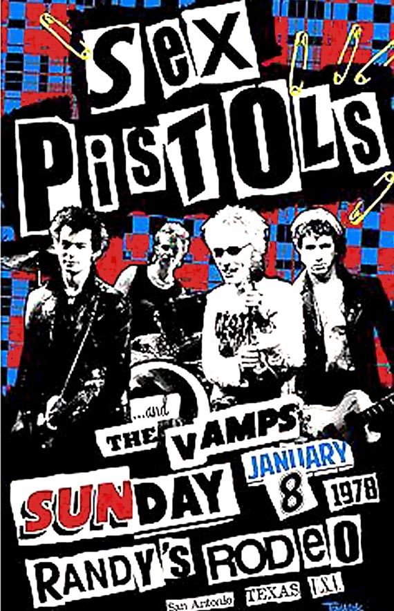 Sex Pistols poster by Jamie Reid, punk rock style graphic design Punk Poster Design, Punk Graphic Design, Punk Bands Posters, Punk Rock Posters, Rock Poster Design, Jamie Reid, Poster Punk, Vintage Concert Posters, Rock Band Posters