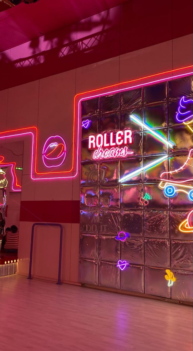 Retro Skating Rink, 80s Aesthetic Roller Skates, 70s Roller Skating Aesthetic, 80s Roller Rink Aesthetic, Rollerskating Rink Aesthetic, Roller Skating Aesthetic Wallpaper, Skate Rink Aesthetic, Retro Roller Rink, Pink Roller Skates Aesthetic