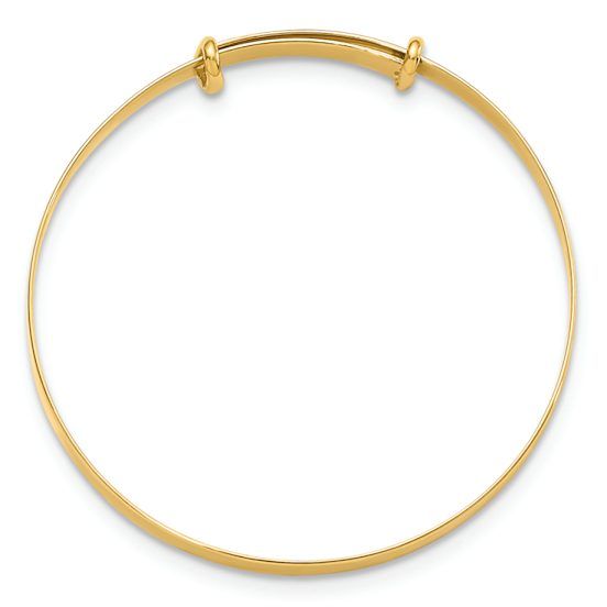 14k yellow gold polished 3mm expandable slip-on baby bangle. Adjustable Yellow Gold Round Bracelet, Adjustable Yellow Gold Bracelet, Adjustable Round Yellow Gold Bracelet, Adjustable Yellow Gold Chain Bracelet, Adjustable 14k Gold Chain Bracelet, Adjustable Stackable Yellow Gold Bracelet, Adjustable 14k Gold Round Bracelet, Classic Adjustable Gold Bracelet, Personalized Adjustable Round Gold Bracelet