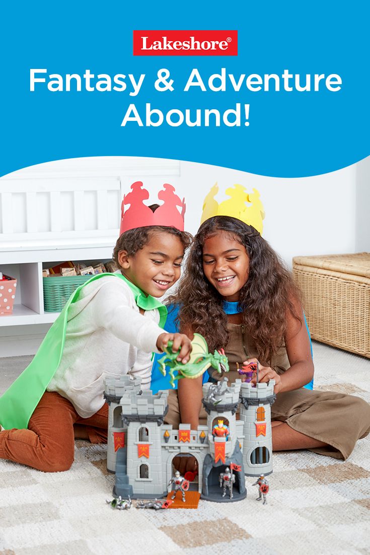 Fantasy and excitement abound with our Royal Kingdom Adventure Castle! It's a mighty fortress built for endless entertainment. Dungeon Door, Lakeshore Learning, Wall Opening, Castle Wall, Play Spaces, King And Queen, Fantasy Adventure, Dramatic Play, Imaginative Play