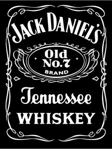 an old no 7 tennessee whiskey label with the name jack daniels's on it