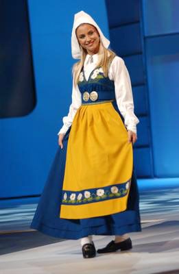 Miss Sweden  @Lindsey ONeill   look familiar?? Swedish Culture Traditional Dresses, Sweden Traditional Dress, Sweden Traditional Clothing, Swedish Traditional Clothing, Sweden Costume, Swedish People, Sweden Clothing, Swedish Culture, Swedish Dress