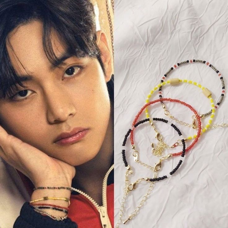 Beaded Bracelet With Words, Kpop Idols Beaded Bracelets, Kim Taehyung Bracelet, Bts Beaded Bracelet, Taehyung Jewelry, Taehyung Bracelet, Kpop Idol Bracelet, Beads Kpop, Korean Bracelet