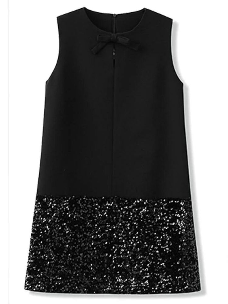 Sequin Bow Sleeveless A-Line Party Dress Chic Sleeveless Sequin Fabric For Party Season, Elegant Evening Sleeveless Sequin Dress, Sleeveless Sequin Fabric For Party Season, Elegant Sleeveless Sequin Dress For Night Out, Dressy Sleeveless Sequin Dress For Party Season, Sleeveless Sequin Dress For Party, Sleeveless Sequin Evening Dress For Holidays, Sleeveless Sequin Evening Dress For Night Out, Sleeveless Sequined Evening Dress