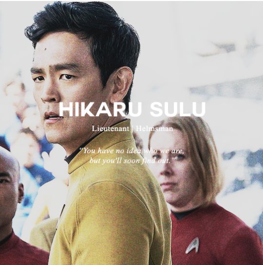 Hikaru Sulu Hikaru Sulu, James T Kirk, Fictional Heroes, Film Star Trek, Star Trek Reboot, Best Movie Quotes, Star Trek 2009, New Star Trek, Star Trek Tv